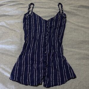 Lulus Navy Button-Down Tunic